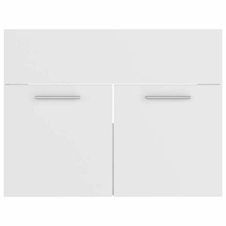 VIDAXL Ensemble De Meubles De Salle De Bain Blanc Agglomere 5 VIDAXL Ensemble De Meubles De Salle De Bain Blanc Agglomere – Image 5