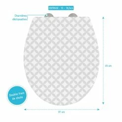 Galedo Abattant De Toilette Universel - Double Frein De Chute - PP - Déclipsable 8 Galedo Abattant De Toilette Universel - Double Frein De Chute - PP - Déclipsable -Paris Prix boutique B2CD 2935