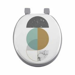 Paris Prix Abattant WC Imprimé Geomarbre 47cm Bleu