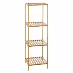 ATMOSPHERA Etagère Salle De Bain Ajustable En Bambou - 35 X H. 111,5 Cm - Marron