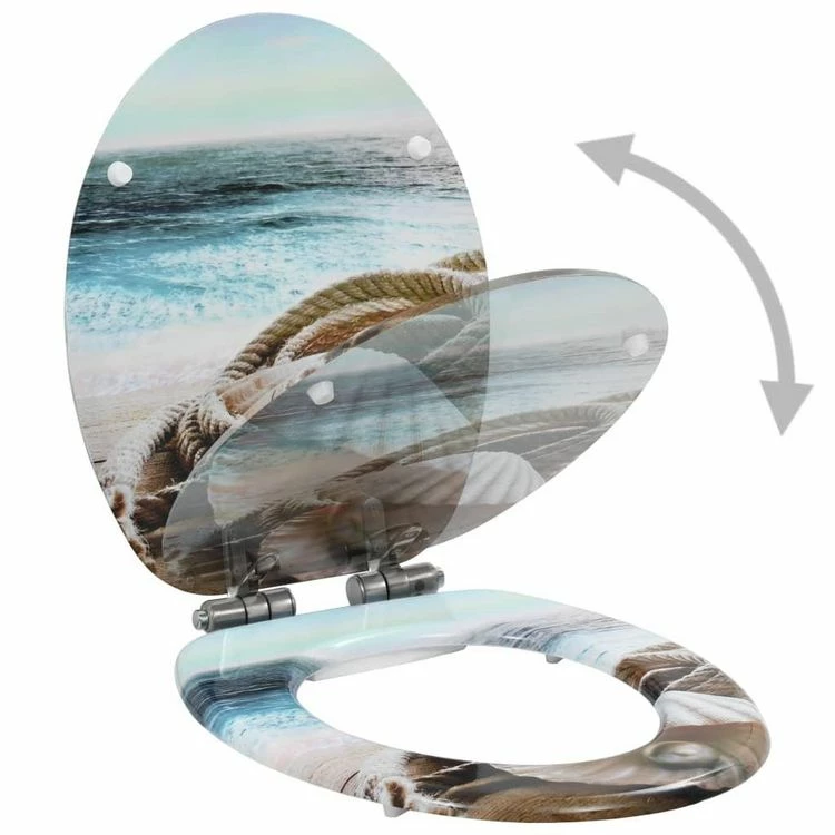 VIDAXL 2pcs Sieges WC MDF Et Couvercle A Fermeture En Douceur Coquille 3 VIDAXL 2pcs Sieges WC MDF Et Couvercle A Fermeture En Douceur Coquille – Image 3