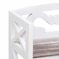 VIDAXL Armoire De Salle De Bain Blanc Et Marron 46x24x116 Cm Paulownia -Paris Prix boutique B2CD 2994