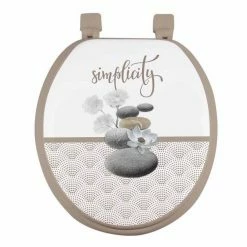 Paris Prix Abattant WC Imprimé Minéral 47cm Taupe