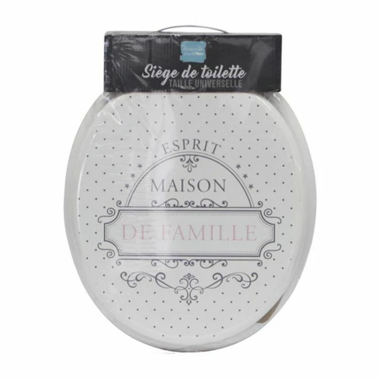 Paris Prix Abattant WC Imprimé Maison De Famille 47cm Gris 2 Paris Prix Abattant WC Imprimé Maison De Famille 47cm Gris – Image 2