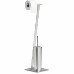 IDIMEX Porte-papier Toilette VARESE Avec Brosse, Dérouleur Papier WC, Support Pour Papier Toilette En Métal Satiné Et Socle En Métal Gris 7 IDIMEX Porte-papier Toilette VARESE Avec Brosse, Dérouleur Papier WC, Support Pour Papier Toilette En Métal Satiné Et Socle En Métal Gris -Paris Prix boutique B2CD 3017