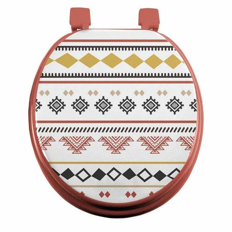 Paris Prix Abattant WC Imprimé Esteban 47cm Terracotta 1 Paris Prix Abattant WC Imprimé Esteban 47cm Terracotta