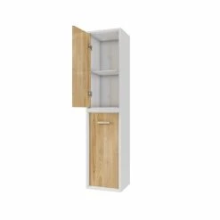 Aurlane COLONNE DE SALLE DE BAIN SCANDINAVE BLANC A SUSPENDRE - H150xP25xL35cm - NORDIK NATURLIG -Paris Prix boutique B2CD 305