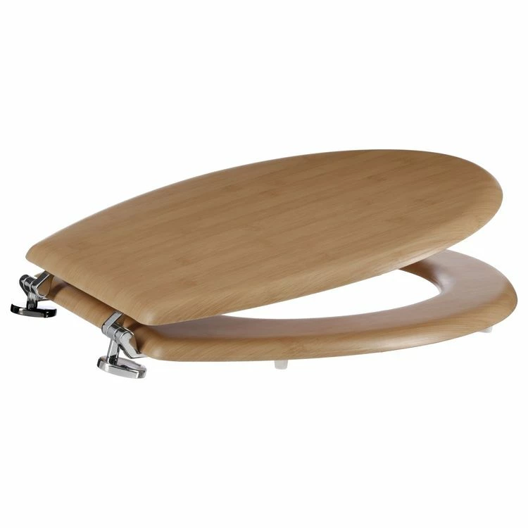 ATMOSPHERA Abattant WC Effet Bambou Natura - MDF - Marron 2 ATMOSPHERA Abattant WC Effet Bambou Natura - MDF - Marron – Image 2