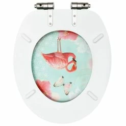 VIDAXL Sieges WC Et Couvercle A Fermeture En Douceur 2 Pcs MDF Flamant 11 VIDAXL Sieges WC Et Couvercle A Fermeture En Douceur 2 Pcs MDF Flamant -Paris Prix boutique B2CD 3106