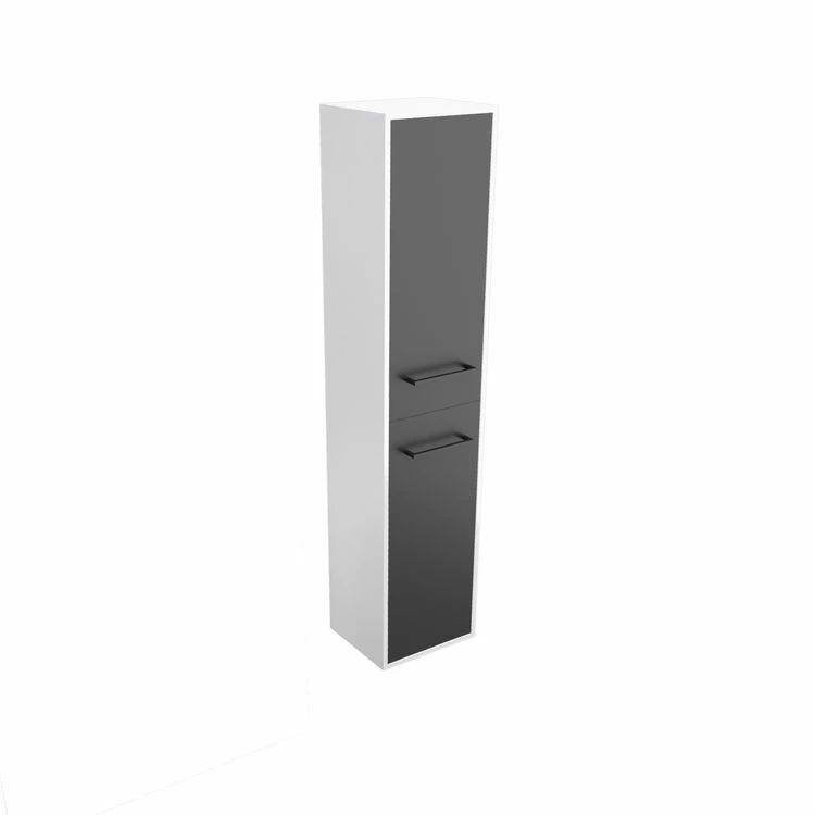 Aurlane Colonne De Salle De Bain Blanche 30x35x150 Cm Avec 2 Portes Et Poignées Noir Mat - STRUCTURA P026 3 Aurlane Colonne De Salle De Bain Blanche 30x35x150 Cm Avec 2 Portes Et Poignées Noir Mat - STRUCTURA P026 – Image 3