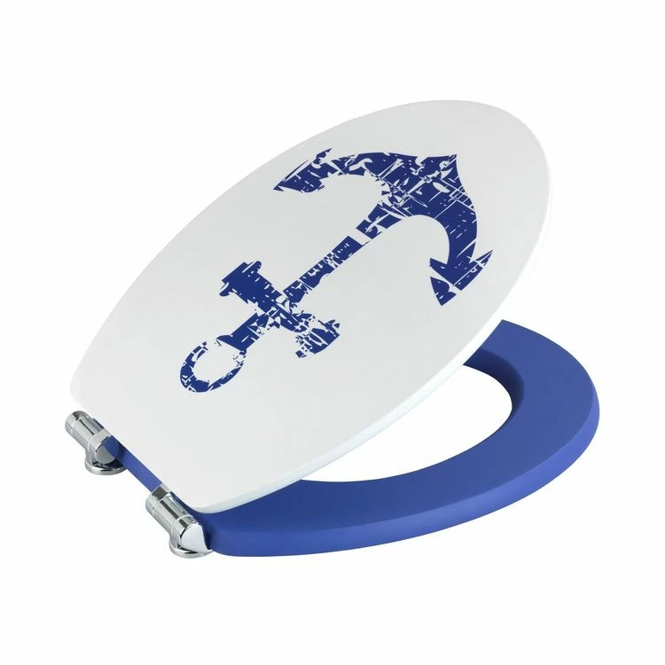 Wenko Abattant WC En MDF Design Bord De Mer Shore - Blanc 2 Wenko Abattant WC En MDF Design Bord De Mer Shore - Blanc – Image 2