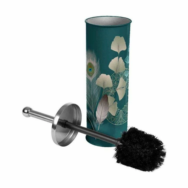Paris Prix Brosse WC Métal Imprimé Ginkoblue 38cm Vert 1 Paris Prix Brosse WC Métal Imprimé Ginkoblue 38cm Vert