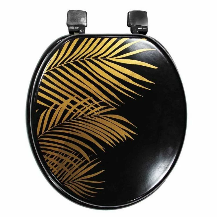 Paris Prix Abattant WC Imprimé Orbella 47cm Noir 1 Paris Prix Abattant WC Imprimé Orbella 47cm Noir