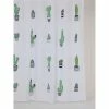 ALLIBERT Rideau De Douche Tropical CACTUS - 180 X 200 Cm - Blanc