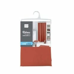 Paris Prix Rideau De Douche PEVA Vitamine 180x200cm Terracotta -Paris Prix boutique B2CD 3222