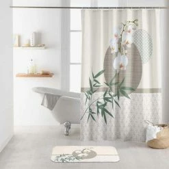 Paris Prix Rideau De Douche Imprimé Azia 180x200cm Naturel