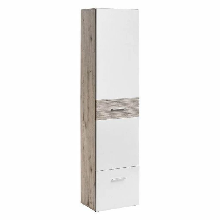Paris Prix Colonne 1 Porte Gustavo 200cm Naturel & Blanc 1 Paris Prix Colonne 1 Porte Gustavo 200cm Naturel & Blanc