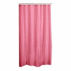 Paris Prix Rideau De Douche Effet 3D Waves 180x200cm Rose