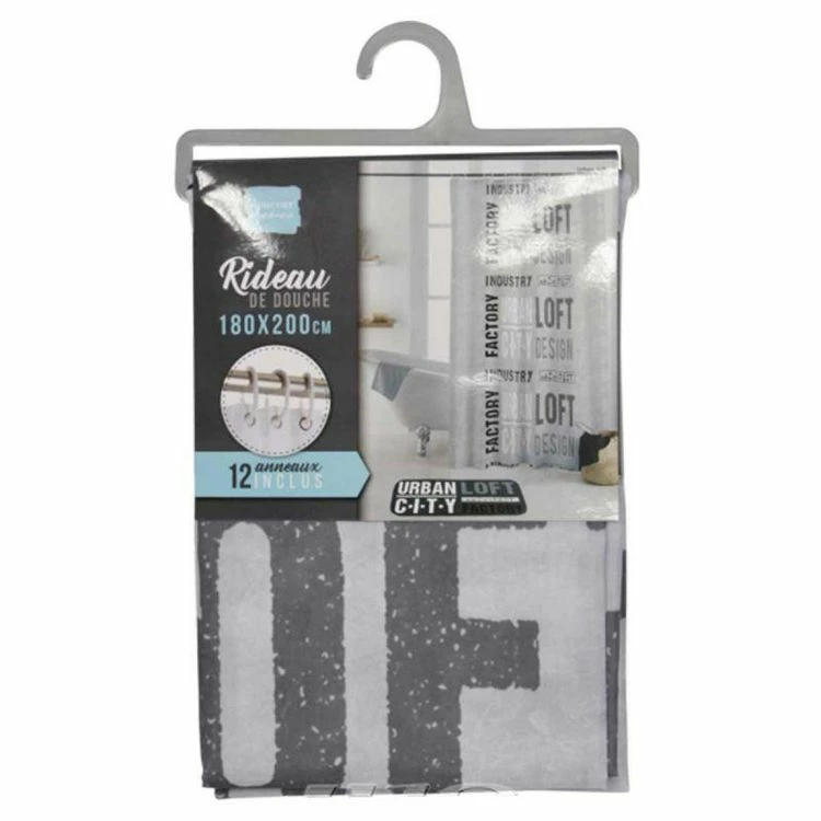 Paris Prix Rideau De Douche Urban Loft 180x200cm Blanc 2 Paris Prix Rideau De Douche Urban Loft 180x200cm Blanc – Image 2