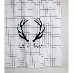ALLIBERT Rideau De Douche Design DEAR - 180 X 200 - Blanc