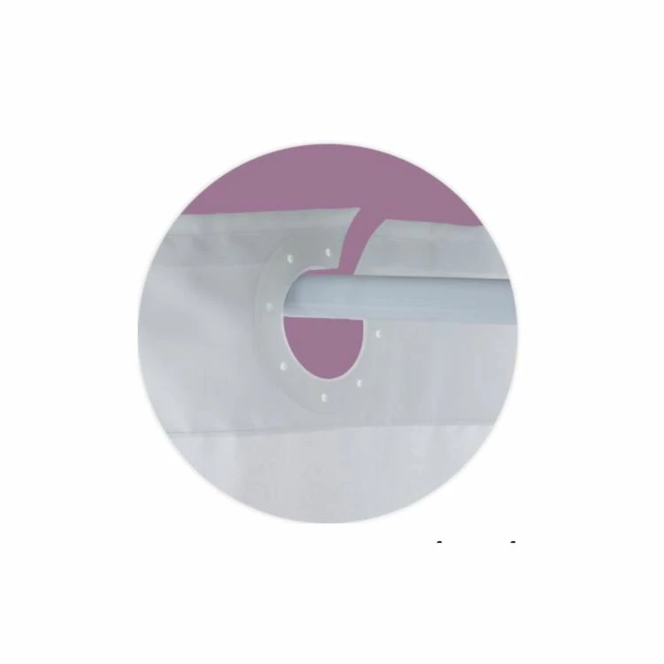 GUY LEVASSEUR Rideau De Douche Uni Blanc Pompons 180x200cm Pompons 4 GUY LEVASSEUR Rideau De Douche Uni Blanc Pompons 180x200cm Pompons – Image 4