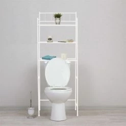 Paris Prix Meuble WC 3 Étagères Toilettes 160cm Blanc 6 Paris Prix Meuble WC 3 Étagères Toilettes 160cm Blanc -Paris Prix boutique B2CD 343