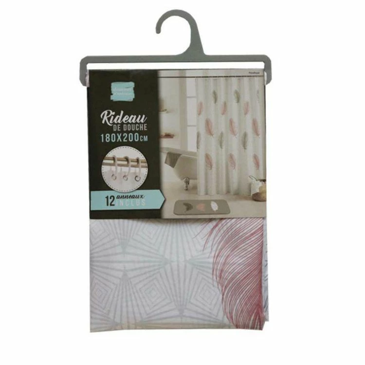 Paris Prix Rideau De Douche Penelope 180x200cm Blanc 2 Paris Prix Rideau De Douche Penelope 180x200cm Blanc – Image 2