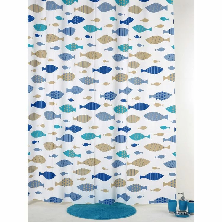 ALLIBERT Rideau De Douche Bord De Mer DORI - 180 X 200 - Blanc 1 ALLIBERT Rideau De Douche Bord De Mer DORI - 180 X 200 - Blanc