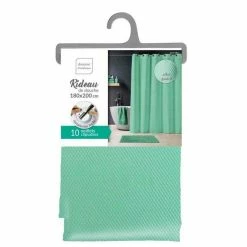 Paris Prix Rideau De Douche Dotty 180x200cm Tilleul -Paris Prix boutique B2CD 3455