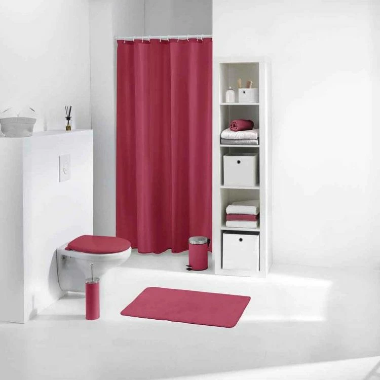 Paris Prix Rideau De Douche PEVA Vitamine 180x200cm Framboise 2 Paris Prix Rideau De Douche PEVA Vitamine 180x200cm Framboise – Image 2