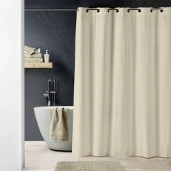 Paris Prix Rideau De Douche Dotty 180x200cm Taupe -Paris Prix boutique B2CD 3479