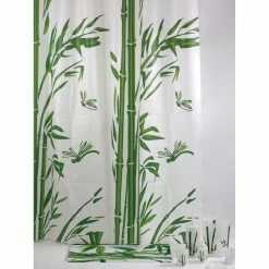 ALLIBERT Rideau De Douche Bambou TEVA - 180 X 200 - Blanc