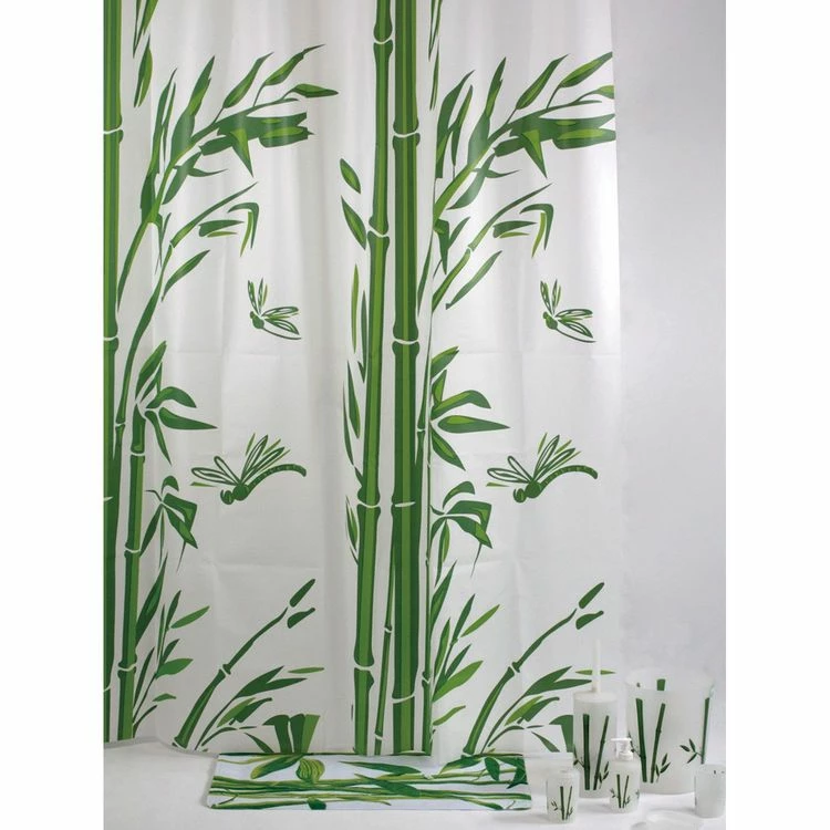 ALLIBERT Rideau De Douche Bambou TEVA - 180 X 200 - Blanc 1 ALLIBERT Rideau De Douche Bambou TEVA - 180 X 200 - Blanc