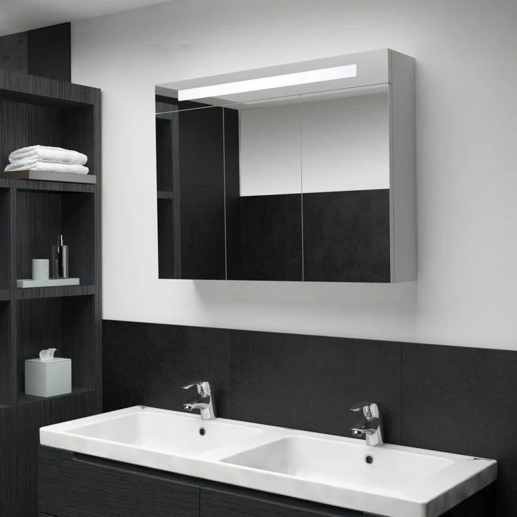 VIDAXL Armoire De Salle De Bain A Miroir LED 88x13x62 Cm 1 VIDAXL Armoire De Salle De Bain A Miroir LED 88x13x62 Cm