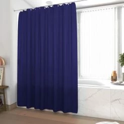 Galedo Rideau De Douche Et Baignoire - 180x200 - Polyester - BLEU MARINE