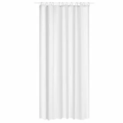 TOILINUX Lot 2x Rideau De Douche Eva - 180 X 200 Cm - Blanc
