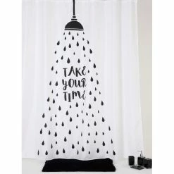 ALLIBERT Rideau De Douche Design CHILL - 180 X 200 - Blanc
