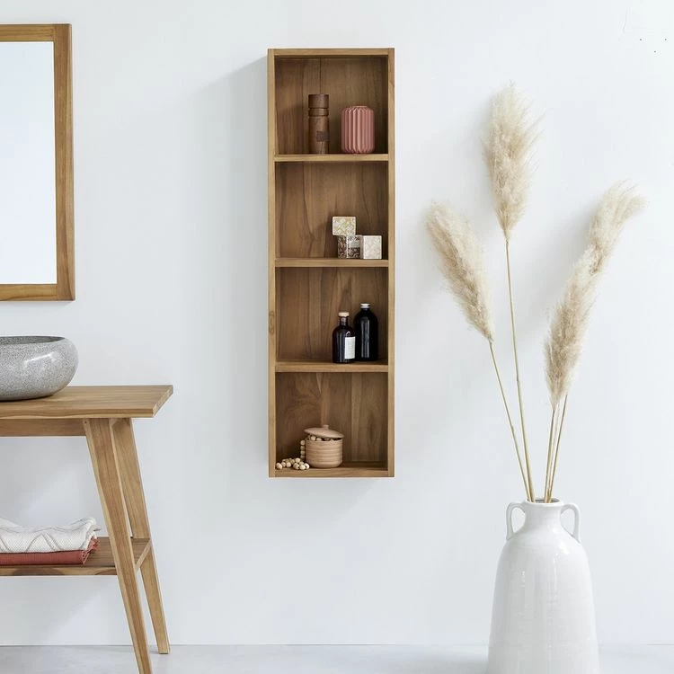 BOIS DESSUS BOIS DESSOUS Colonne De Salle De Bain En Teck Massif Suspendue 1 BOIS DESSUS BOIS DESSOUS Colonne De Salle De Bain En Teck Massif Suspendue