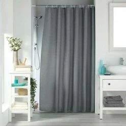 Paris Prix Rideau De Douche Quartz 180x200cm Anthracite -Paris Prix boutique B2CD 3592