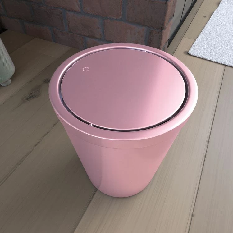 Aurlane Poubelle à Couvercle Oscillant Capacité 5L - WHEELTOP CHROME ROSE 2 Aurlane Poubelle à Couvercle Oscillant Capacité 5L - WHEELTOP CHROME ROSE – Image 2