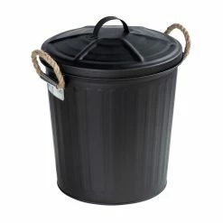 Wenko Poubelle De Salle De Bain Design Rétro Gara - 6 L - Noir