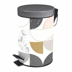 Paris Prix Poubelle à Pédale Geomarbre 3L Multicolore