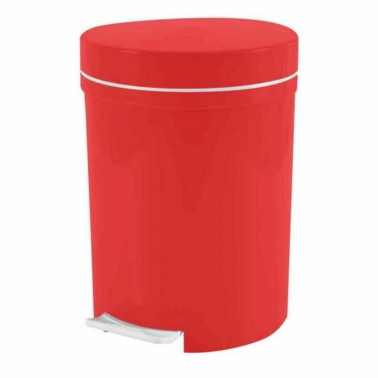 Paris Prix Poubelle De Salle De Bain Pédale 6L Rouge 1 Paris Prix Poubelle De Salle De Bain Pédale 6L Rouge