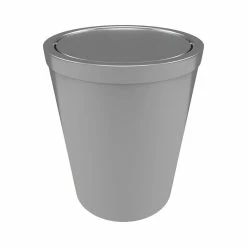 Aurlane Poubelle à Couvercle Oscillant Capacité 5L - WHEELTOP CHROME -Paris Prix boutique B2CD 3743