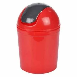 Paris Prix Poubelle à Bascule Flic Flac 1,5L Rouge