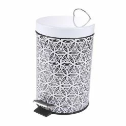 Paris Prix Poubelle à Pédale Imprimée Graphic Jungle 3L Noir