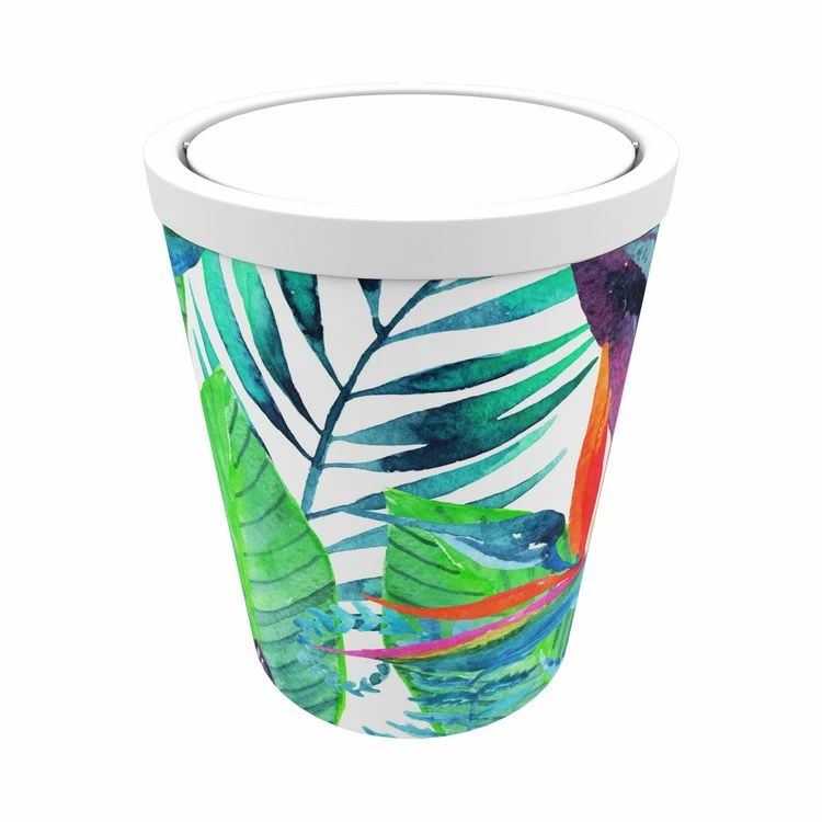 Aurlane Poubelle à Couvercle Oscillant Capacité 5L - WHEELTOP JUNGLE Et BLANC MAT 3 Aurlane Poubelle à Couvercle Oscillant Capacité 5L - WHEELTOP JUNGLE Et BLANC MAT – Image 3