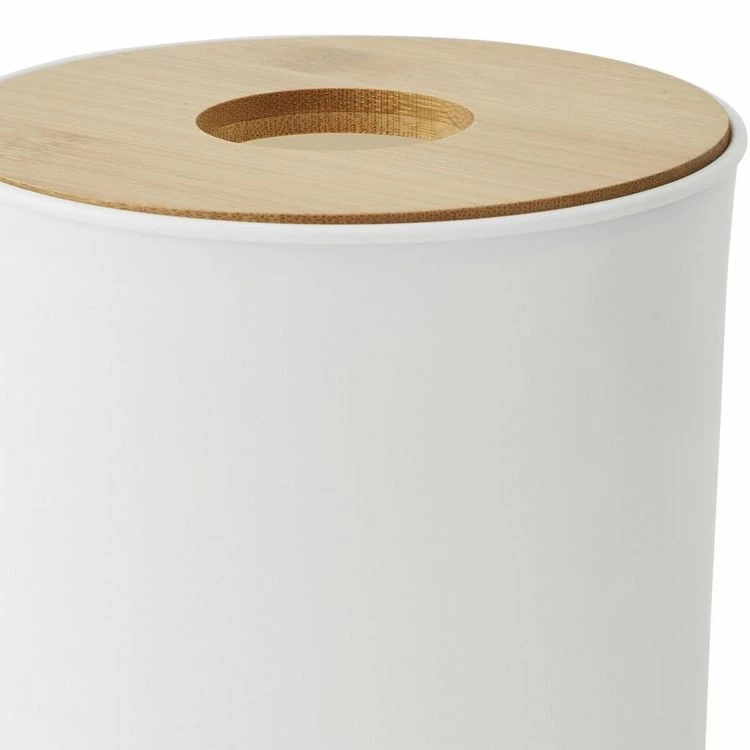 GUY LEVASSEUR Poubelle à Coton En Plastique Et Bambou 1.5L 2 GUY LEVASSEUR Poubelle à Coton En Plastique Et Bambou 1.5L – Image 2