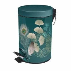 Paris Prix Poubelle à Pédale Imprimé Ginkoblue 3L Vert