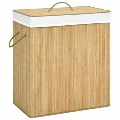 VIDAXL Panier A Linge Bambou 100 L